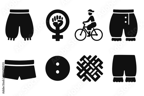 Vintage Bloomers Icons. Solid style icons of Vintage Bloomers: Puffy Trousers, Feminism, Cycling, Under Garment, Waistband,