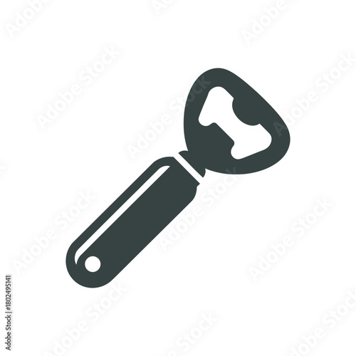 Bottle opener icon on White Background Vector Art Illustration on white background.