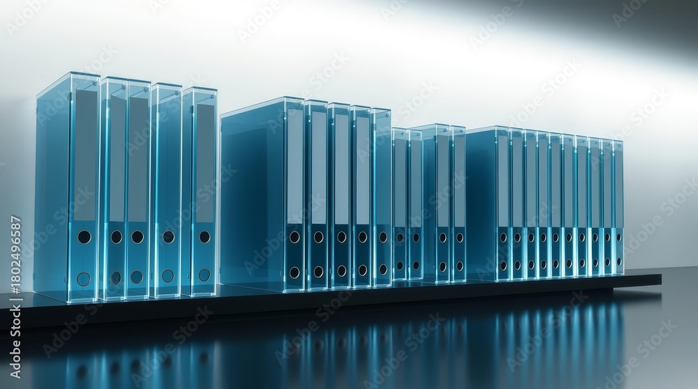 Obraz premium Audit ready technical file shelf illustration for iso 13485 certification decks