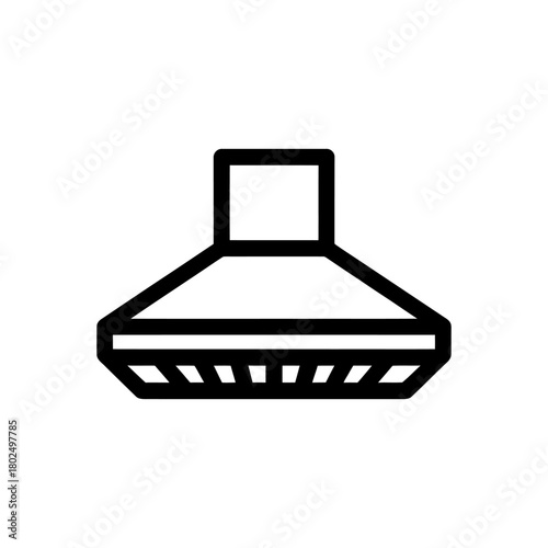 Range hood icon on White Background Vector Art Illustration on white background.