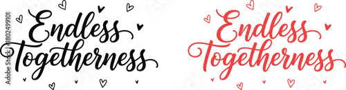 Endless togetherness abstract geometric design with vibrant colors