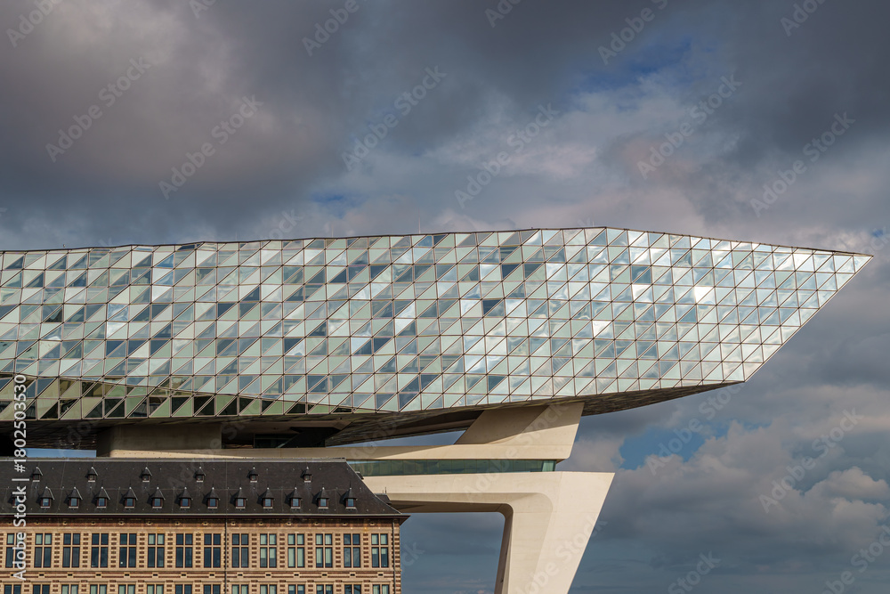 Naklejka premium Havenhuis Port of Antwerp Bruges