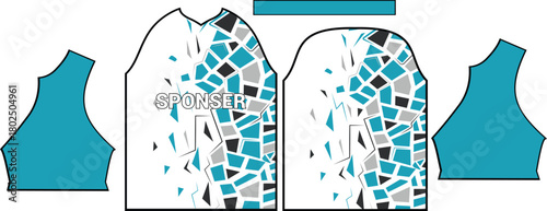 Raglan Sleeve Sports Jersey Apparel Design Illustration
