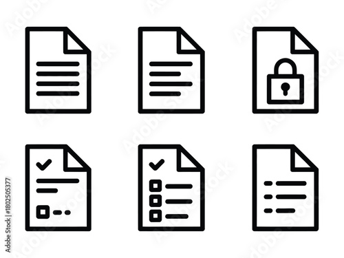  Document & File Management Bold Icon Set
