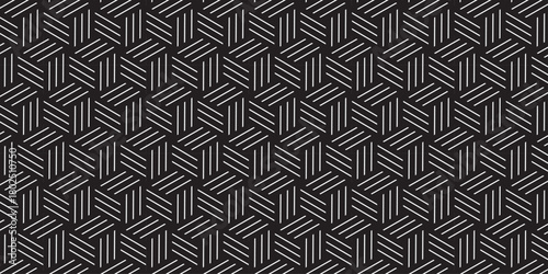 Futuristic minimal honeycomb mosaic gray background. Modern hexagon seamless vector pattern. Seamless pattern with hexagon fabric geometric pattern. Abstract ornament diamond tile design.	