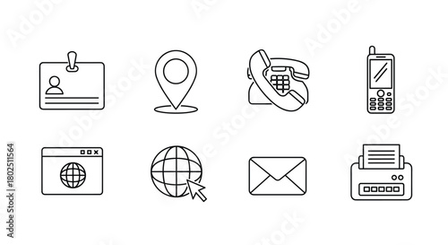 Stay connected with modern communication methods icons contact information and online presence perfect for business networking and digital marketing, Generative AI.