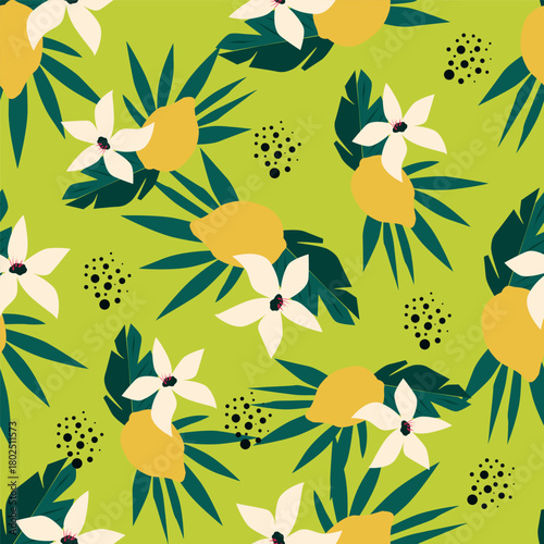 abstract a solid multicolor small and big flower mixed vector pattern arrangement with medium color, all over vector design with white background illustration digital