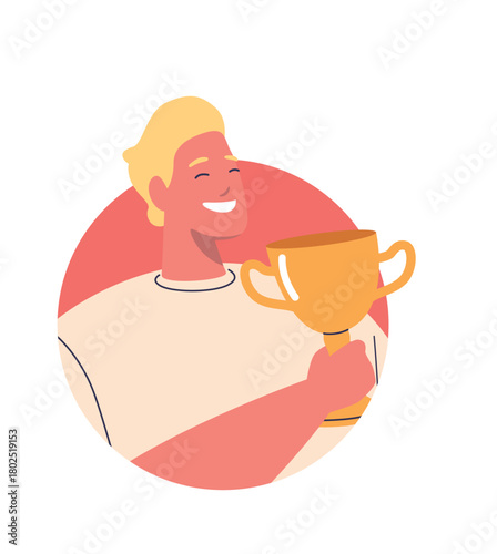 Successful man with reward avatar