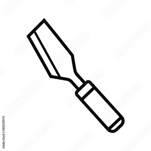 Acoustic guitar simple line art illustration graphic design element vector musical instrument outline drawing icon for music