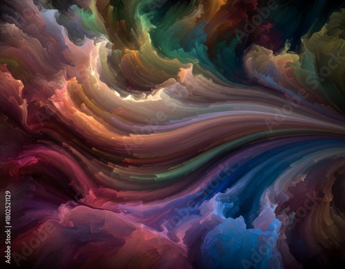 Color Flow Art With Soft Vapor and Gradient Waves