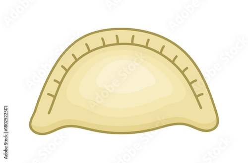 Traditional dumpling (pierog). Perfect for culinary projects, menus, recipe designs, food blogs, packaging, and cultural-themed visuals.