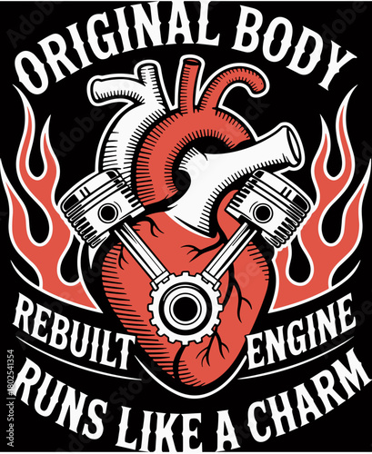 Original Body Rebuilt Engine SVG,Original Heart SVG,Rebuilt Engine Runs Like Charm SVG,Valentine Heart SVG, Love Heart Svg, Valentines Svg