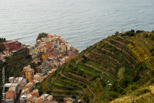 Manarola seaside village in autumn, Cinque Terre, Ligury, Italy