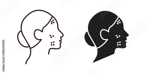 Acne icon concept. Glyph vector illustration isolated. Simple solid style.