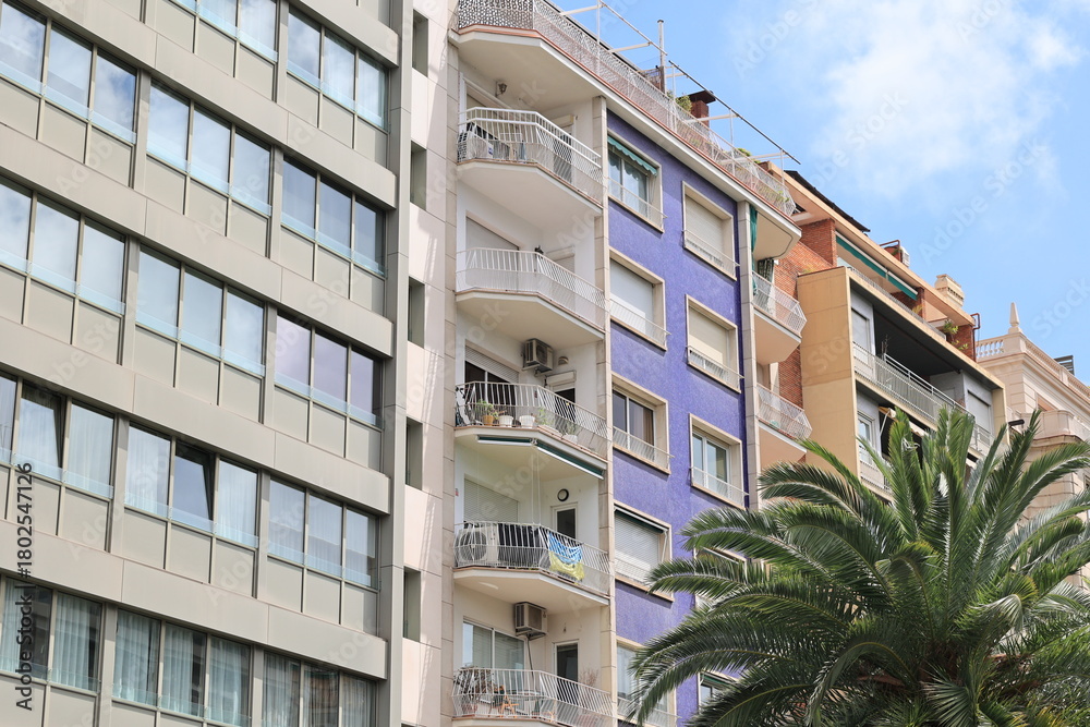 Obraz premium Blick in das Zentrum der Stadt Barcelona in Spanien 