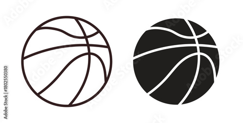 Basketball icon concept. Glyph vector illustration isolated. Simple solid style.