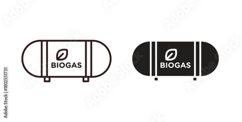 Biogas icon concept. Glyph vector illustration isolated. Simple solid style.