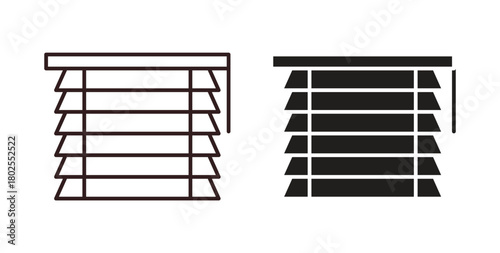 Blinds icon concept. Glyph vector illustration isolated. Simple solid style.