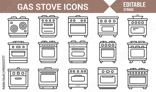 Professional Vector Collection of Gas Ovens and Stove Tops