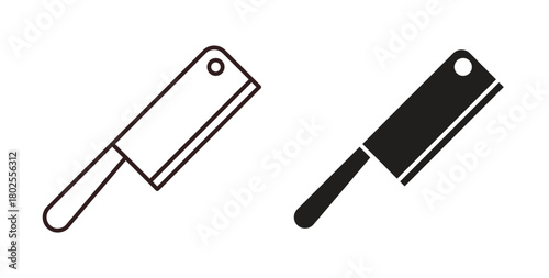 Butcher knife icon concept. Glyph vector illustration isolated. Simple solid style.