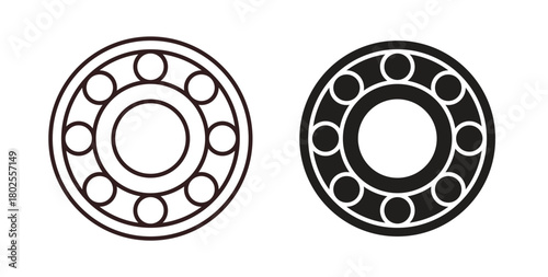 Car bearing icon concept. Glyph vector illustration isolated. Simple solid style.