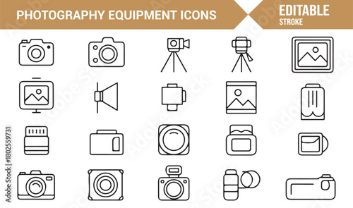 Comprehensive Icon Pack of Digital Cameras and Photographic Equipment