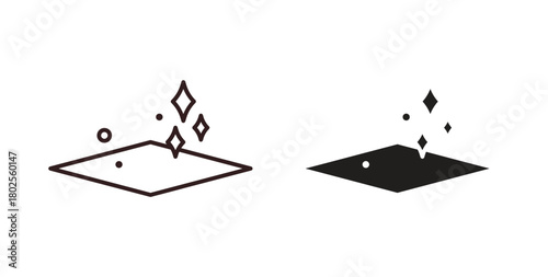 Clean floor surface icon concept. Glyph vector illustration isolated. Simple solid style.