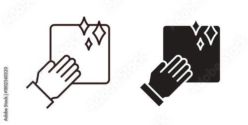 Clean icon concept. Glyph vector illustration isolated. Simple solid style.