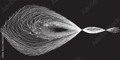  Lines flow enters the information tree. Stream focuses for collection and processing.