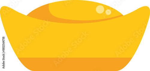 Golden ingot, traditionally used as currency and a symbol of prosperity in chinese culture
