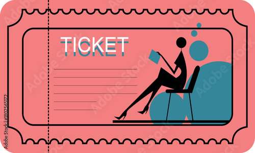 Theatre ticket template — modern vector design for events and performances