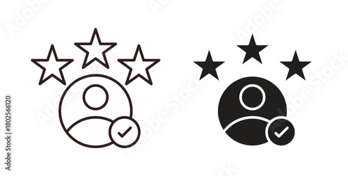 Customer experience icon concept. Glyph vector illustration isolated. Simple solid style.