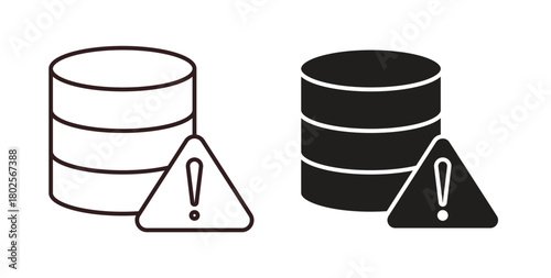 Data loss icon concept. Glyph vector illustration isolated. Simple solid style.