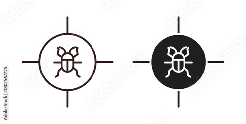 Debug icon concept. Glyph vector illustration isolated. Simple solid style.