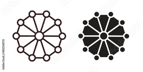 Dependency icon concept. Glyph vector illustration isolated. Simple solid style.