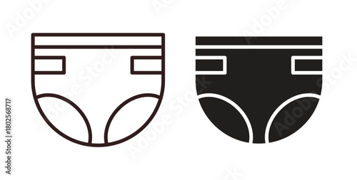 diaper icon concept. Glyph vector illustration isolated. Simple solid style.