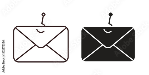 Email phishing icon concept. Glyph vector illustration isolated. Simple solid style.