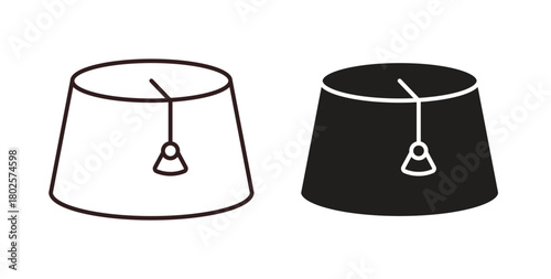 Fez hat icon concept. Glyph vector illustration isolated. Simple solid style.