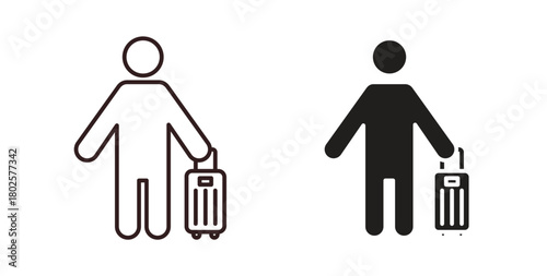 Guest icon concept. Glyph vector illustration isolated. Simple solid style.