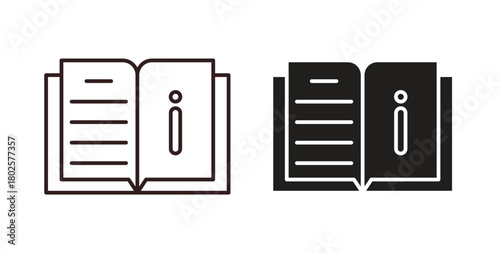 guide book icon concept. Glyph vector illustration isolated. Simple solid style.