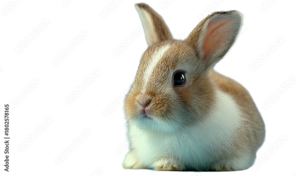 Obraz premium Easter. Rabbit on a white transparent background.