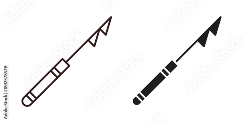 Harpoon icon concept. Glyph vector illustration isolated. Simple solid style.