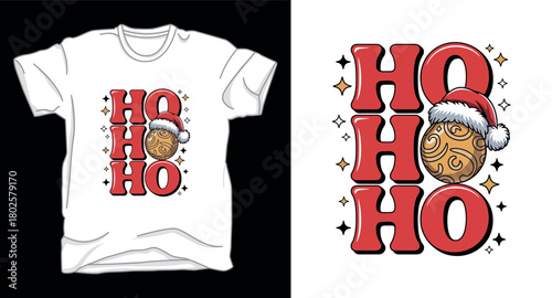 Ho ho ho christmas graphic vector art t-shirt design