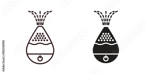 Humidifiers. collection. Silhouette flat icon design element.. vector glyph flat icons