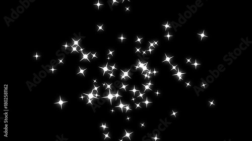 Wallpaper Mural 4k Glowing glitter explosion sparkle overlay, twinkle star shine effect, blinking retro vector stars, sparkling night sky particles, looping twinkling stars with magic burst on black screen Torontodigital.ca
