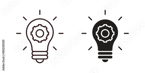 Implement icon concept. Glyph vector illustration isolated. Simple solid style.