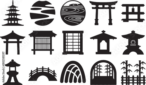 Abstract geometric composition with vibrant color palette