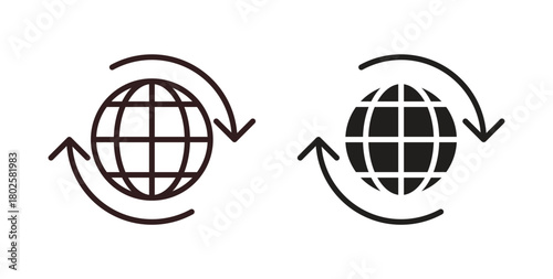 Import export icon concept. Glyph vector illustration isolated. Simple solid style.