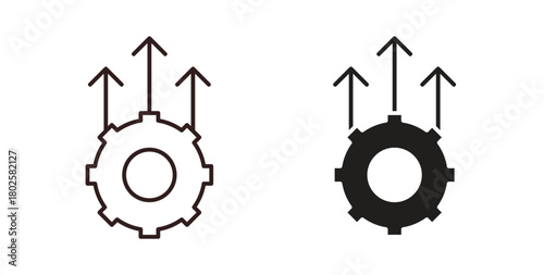 Improvement icon concept. Glyph vector illustration isolated. Simple solid style.