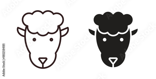 Lamb icon concept. Glyph vector illustration isolated. Simple solid style.